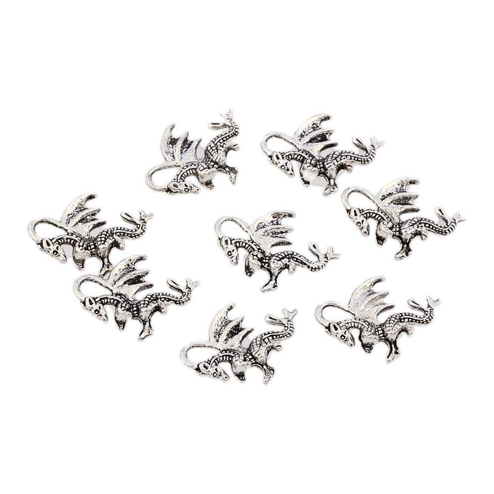 Mặt Vòng cổ Hình Rồng Bay Trang Trí Halloween Kích Thước 20 * 15mm