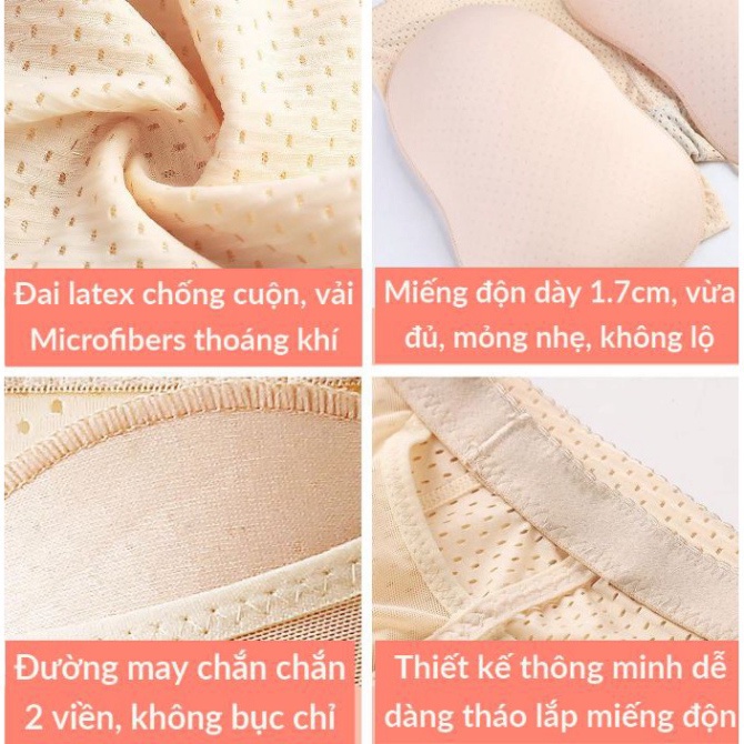 Quần độn mông và hông mặc váy body nâng mông gen bụng thông hơi 6514