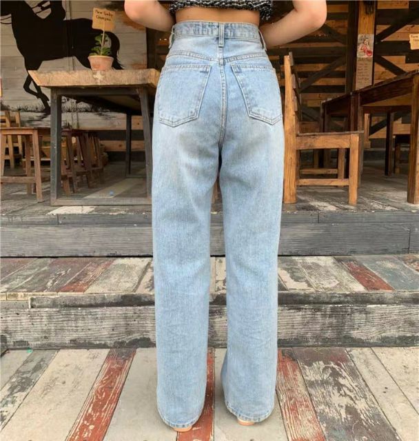Hàng có sẵn_ Quần jeans ống dài rộng cá tính ( kèm ảnh thật) | BigBuy360 - bigbuy360.vn