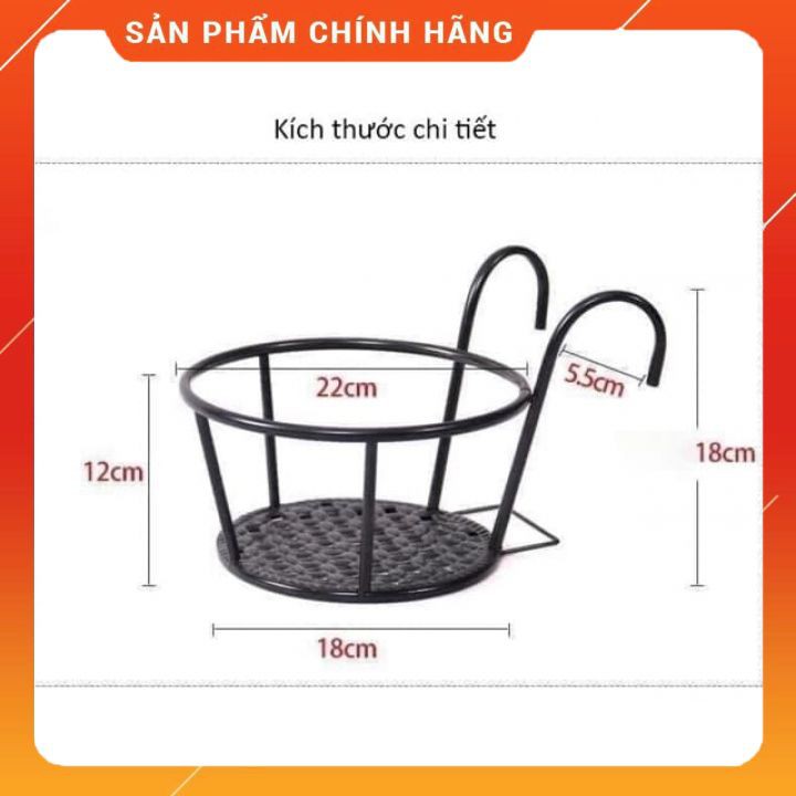 GIỎ SẮT TREO HOA BAN CÔNG - HÀNG ĐẸP SƠN TĨNH ĐIỆN [FREESHIP]