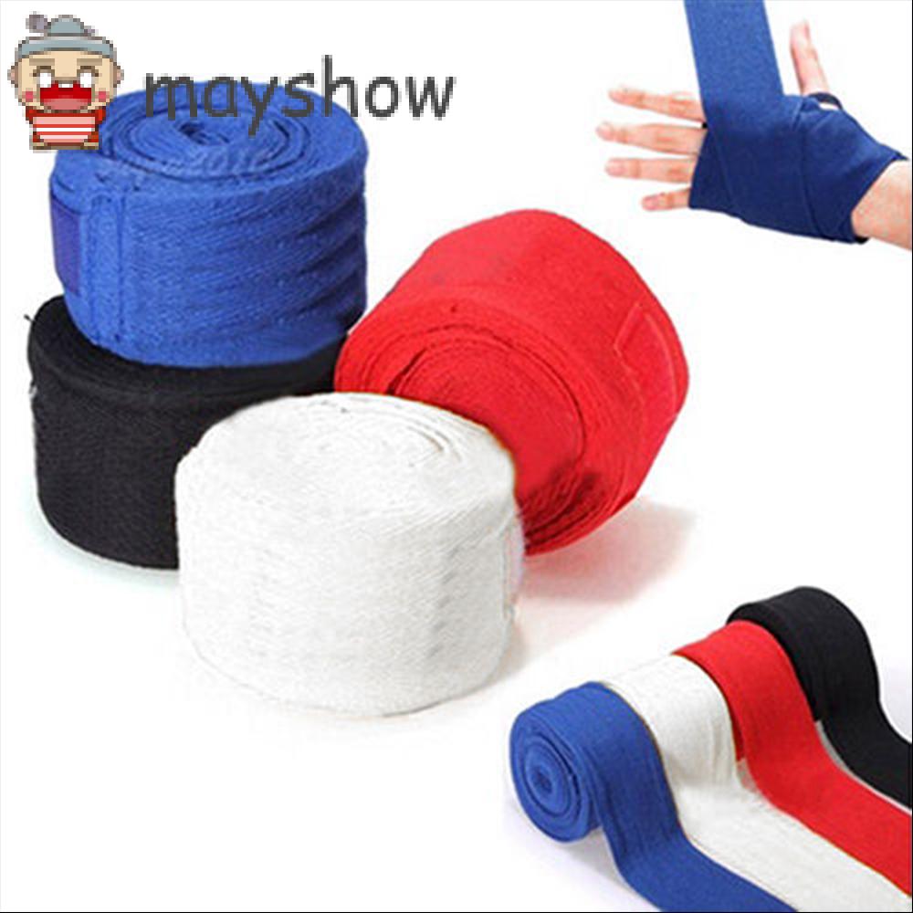 Băng Quấn Bảo Vệ Cổ Tay Tập Đấm Bốc Bằng Cotton Siêu Bền Nhiều Màu Sắc