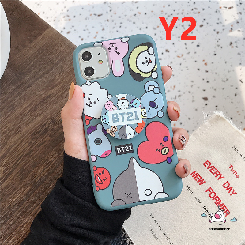 Ốp lưng hình BTS BT21 hoạt hình cho Realme C11 2020 5 5s 5i 6i C3 C1 C2 3 3pro