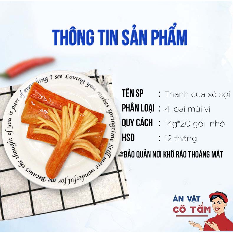 🔥Shop khuyên dùng🔥 THANH CUA XÉ SỢI thanh cá thơm mềm nhiều vị ăn vặt cay cay thơm ngon khó cưỡng | BigBuy360 - bigbuy360.vn