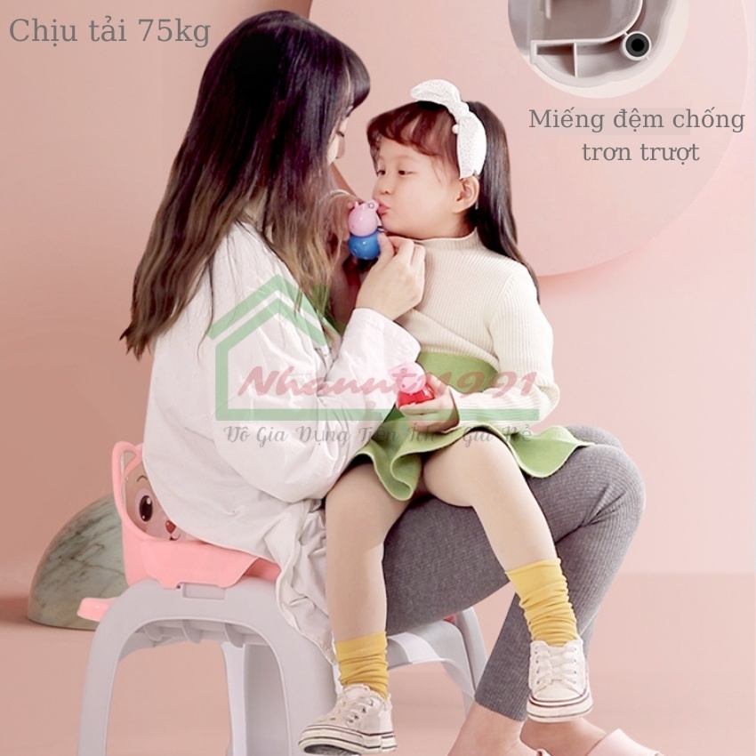 Ghế Đa Năng Cho Bé, Ghế Ăn Dặm Kiêm Ghế Gội Đầu, Ghế Ngồi Chơi Cho Bé, In Hình Gấu HOKORI