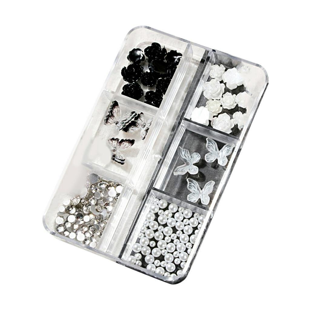 1 Hộp Phụ Kiện Resin 3D Sống Động Trang Trí Móng Tay
