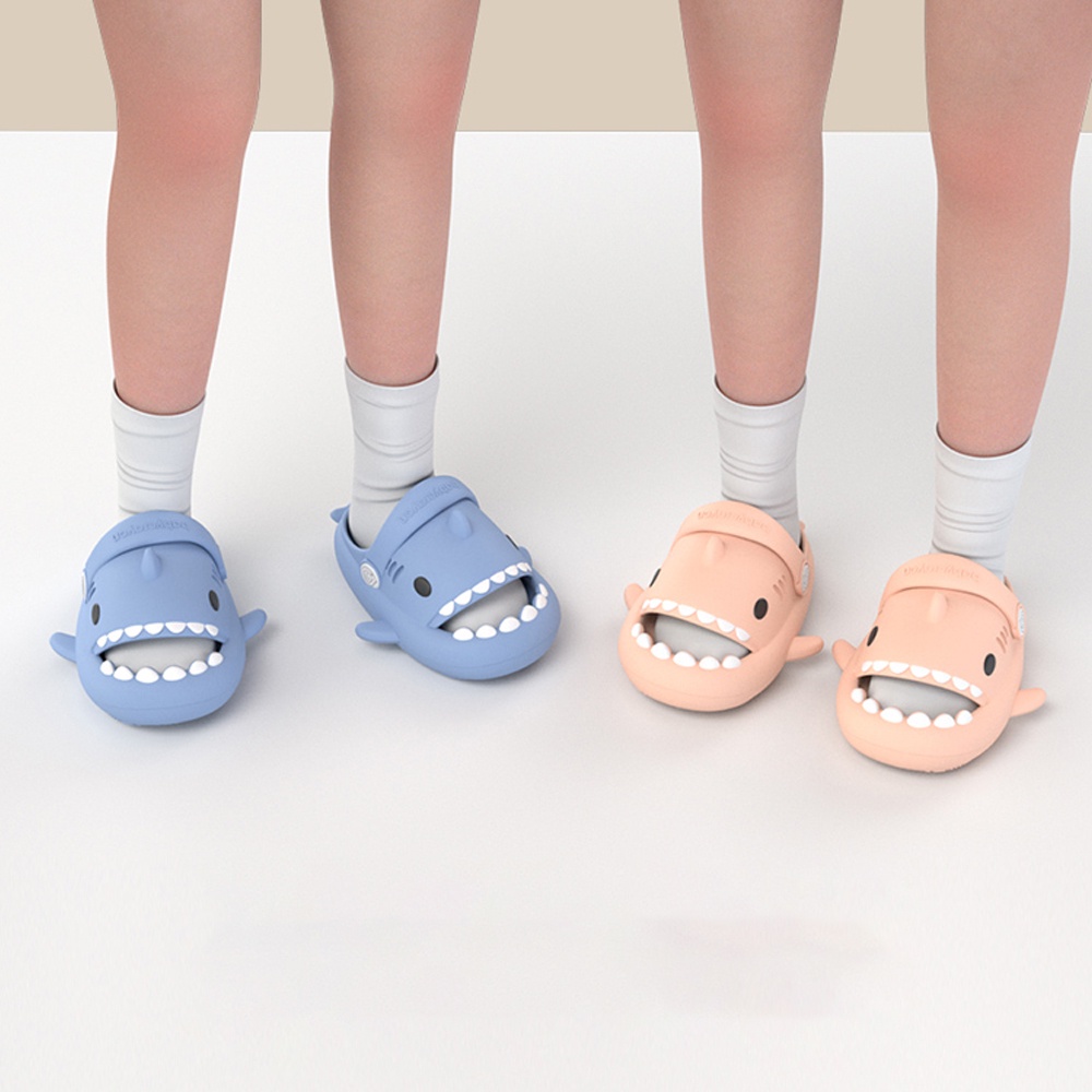 Dép sandal AYUER chống va chạm chống trượt hình cá mập hoạt hình thời trang mùa hè ngộ nghĩnh cho bé
