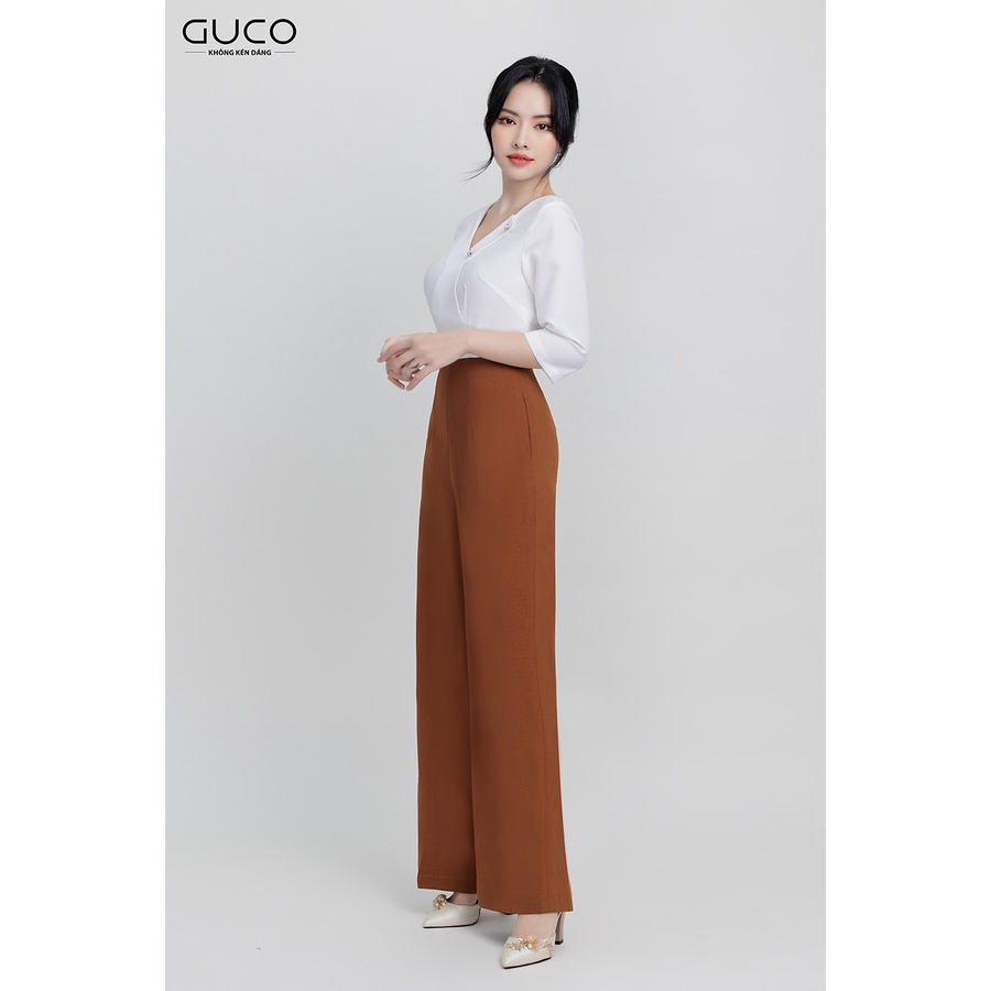 Jumpsuit cổ đắp 3316 phối màu Guco