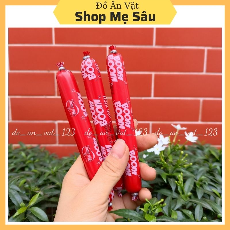 Xúc xích heo tiệt trùng ăn liền Boom Boom Mai Vàng Vissan cây 23g