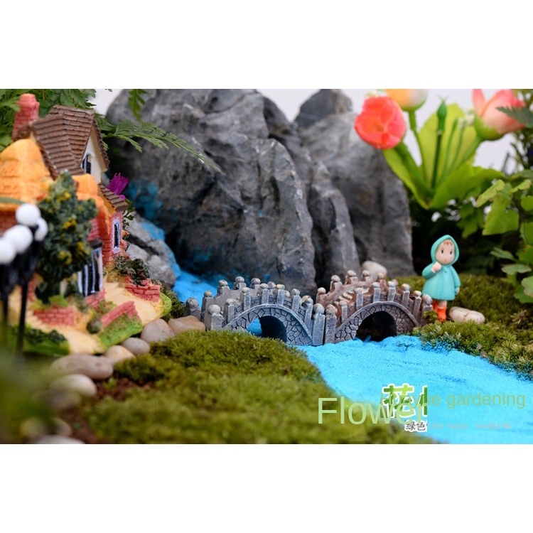 Resin bridge decoration palace retro phong cách jiangnan bridge sáng tạo nghệ thuật trang trí vật liệu