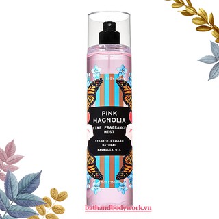 BATH AND BODY WORKS - Xịt Thơm Toàn Thân - Pink Magnolia (236 ml) - Body Mist - HN