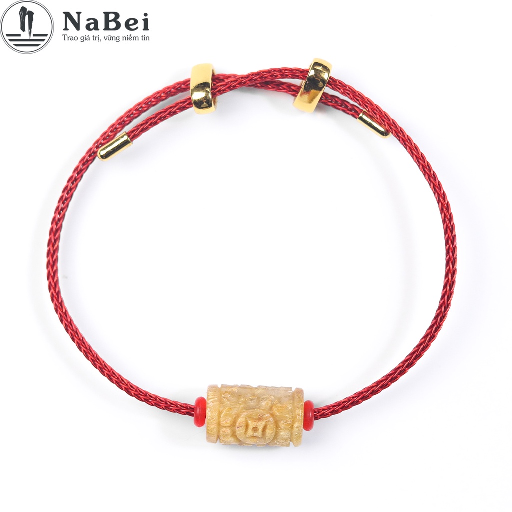 Vòng Tay Lu Thống Thạch Anh Tóc Vàng Tự Nhiên Phù Hợp Cho Nam Nữ Mệnh Kim, Thổ NB173 - Phong Thuỷ NaBei Store