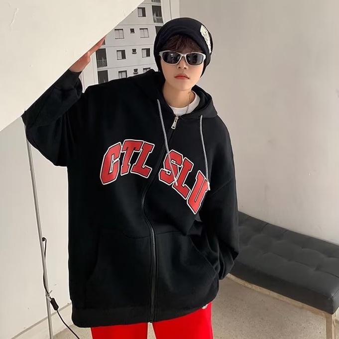 áo hoodie dây kéo from rộng thời trang áo hoodie nam bông trẻ tuổi hoodie unisex hoodie phong cách Hàn Quốc áo dài tay áo khoác hoodie
