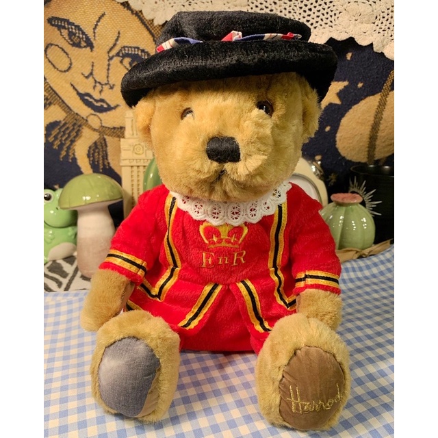 Gấu bông teddy bear vintage hoàng gia anh harrods - thú nhồi bông đồ chơi dễ thương phong cách Âu châu
