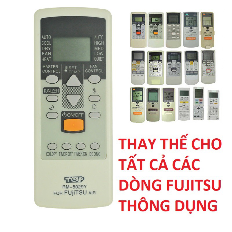 Remote Điều Khiển Máy Lạnh, Máy Điều Hòa FUJITSU đa năng RM-8028Y (DÙNG CHO TẤT CẢ DÒNG MÁY LẠNH FUJITSU)