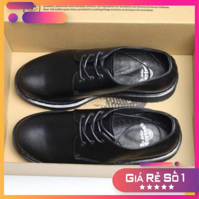 Sale [Sale 3/3] Giày Da Bò 1461 2020 Full Black .Giày Dr.Martens Thailand Chính Hãng(1461.F.Black) Sale 11 -op1 "