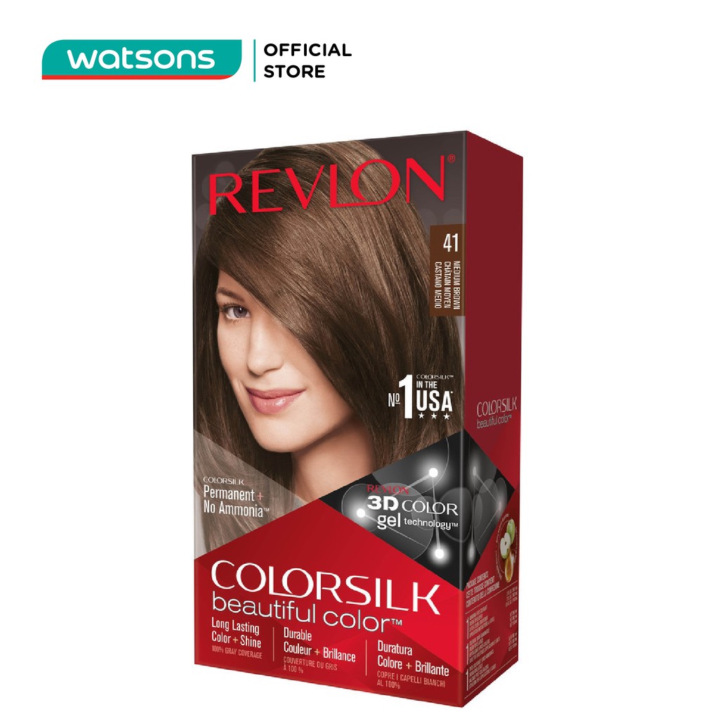 Sản Phẩm Nhuộm Tóc Revlon Colorsilk 3D 130ml - 41 Nâu Vừa