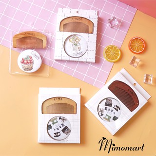Set gương kèm lược gỗ