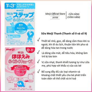 Sữa meiji thanh ⭐️FREESHIP⭐️ sữa meiji thanh nội địa nhật bản ,meiji thanh số 0, số 9 nội địa nhật