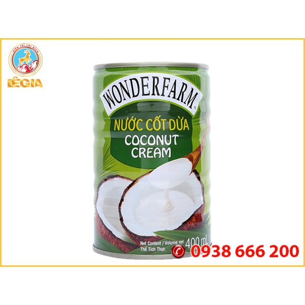 NƯỚC CỐT DỪA WONDERFARM 400ML - WONDERFARM COCONUT CREAM | BigBuy360 - bigbuy360.vn