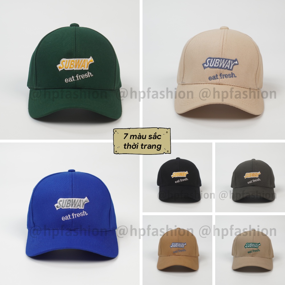 Mũ lưỡi trai ❤️ Nón kết thêu chữ SUBWAY chất kaki cao cấp form unisex nam nữ N65 - Happy Style