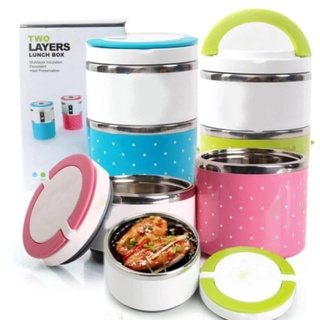 Cặp lồng 3 tầng ruột inox chấm bi