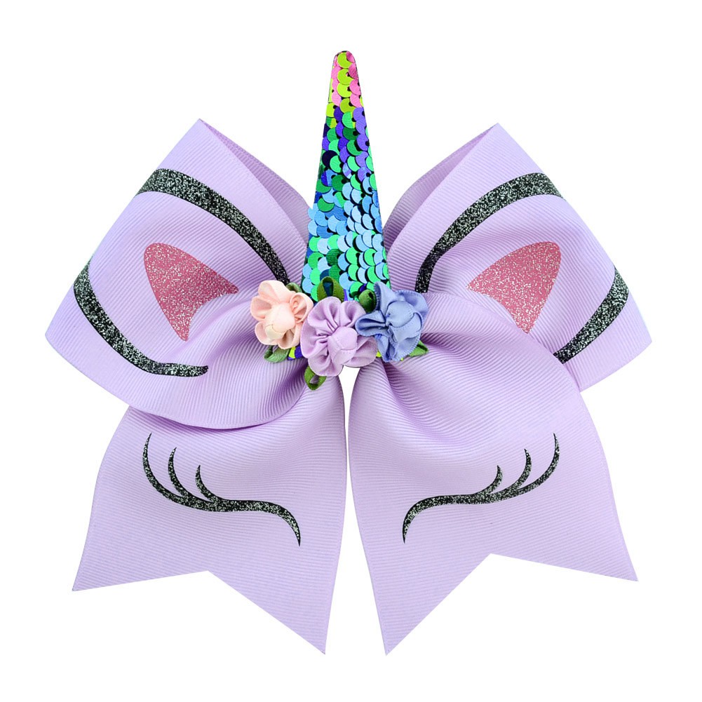 Dây buộc tóc KIDSBOWS đính nơ sừng kỳ lân nhiều màu tùy chọn cho bé gái