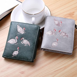 Ví Da Nữ Sành Điệu Thêu Bạch Hạc