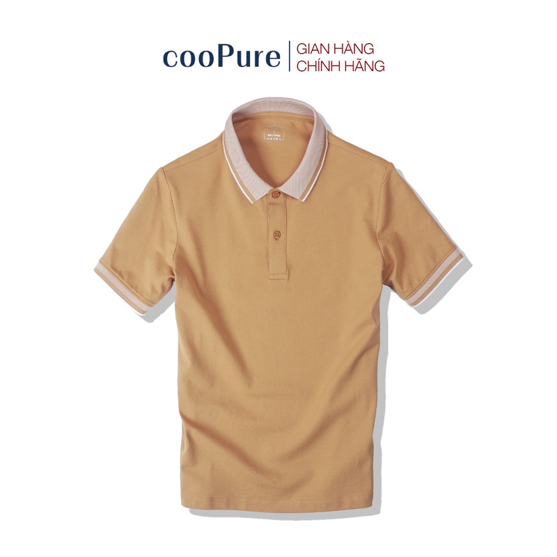 Áo thun polo nam cooPure, chất liệu 100% cotton bo dệt cách điệu NO.3065 (5 màu)