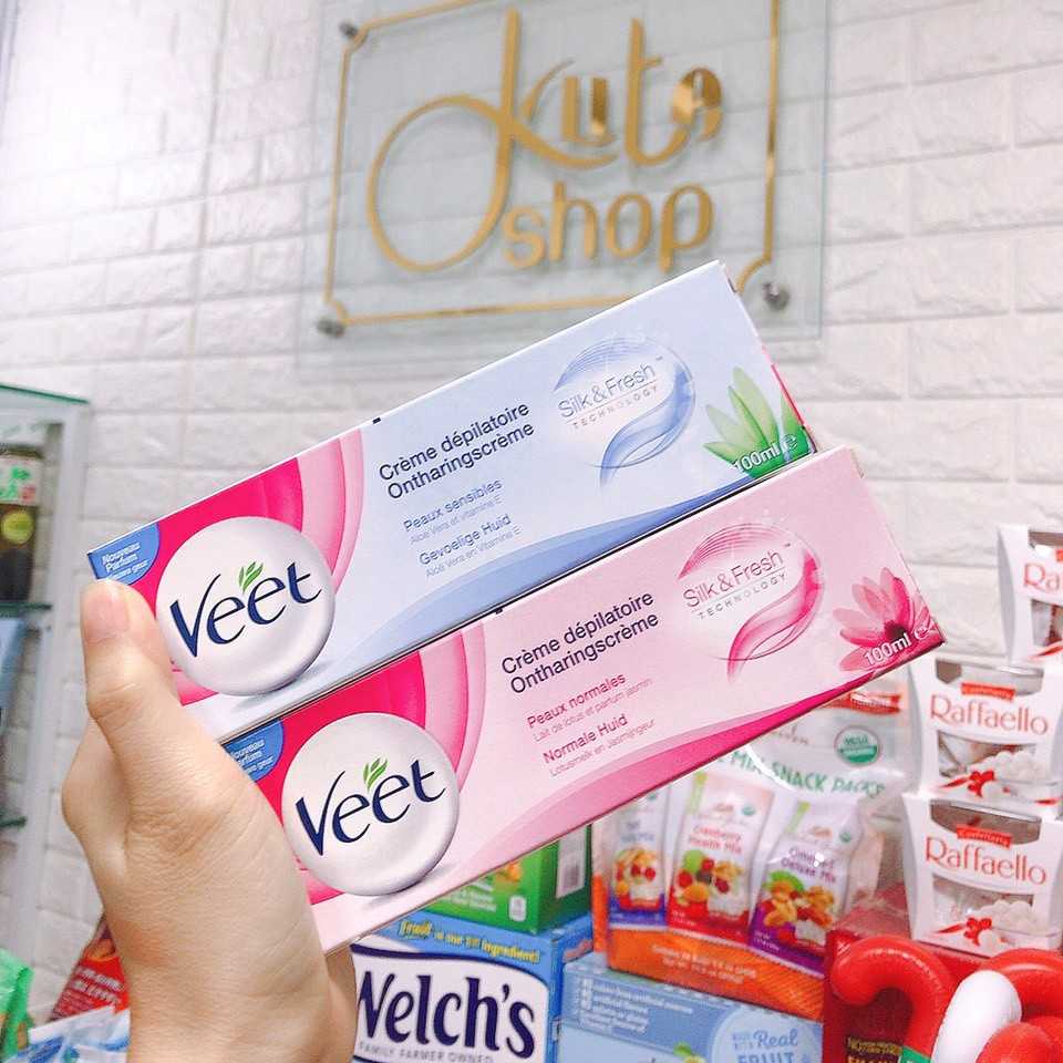 Kem tẩy lông nam nữ Veet Silky Fresh tuýp nhỏ 100ml