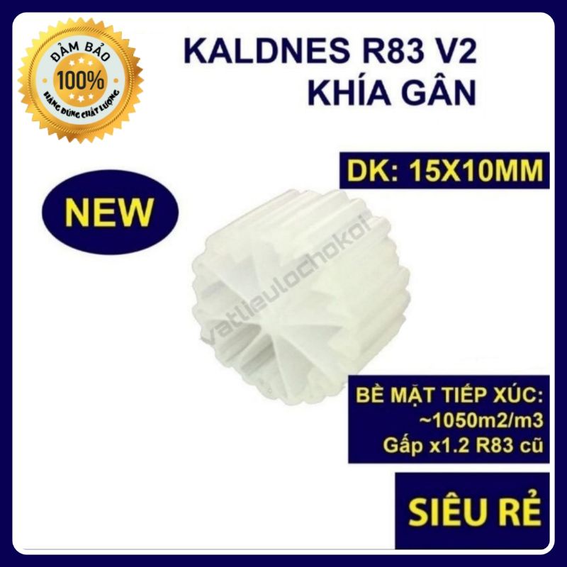 Hạt lọc Kaldnes khía gân 12 cánh v8 loại tốt nhất 1kg (Kanet) vật liệu lọc hồ cá