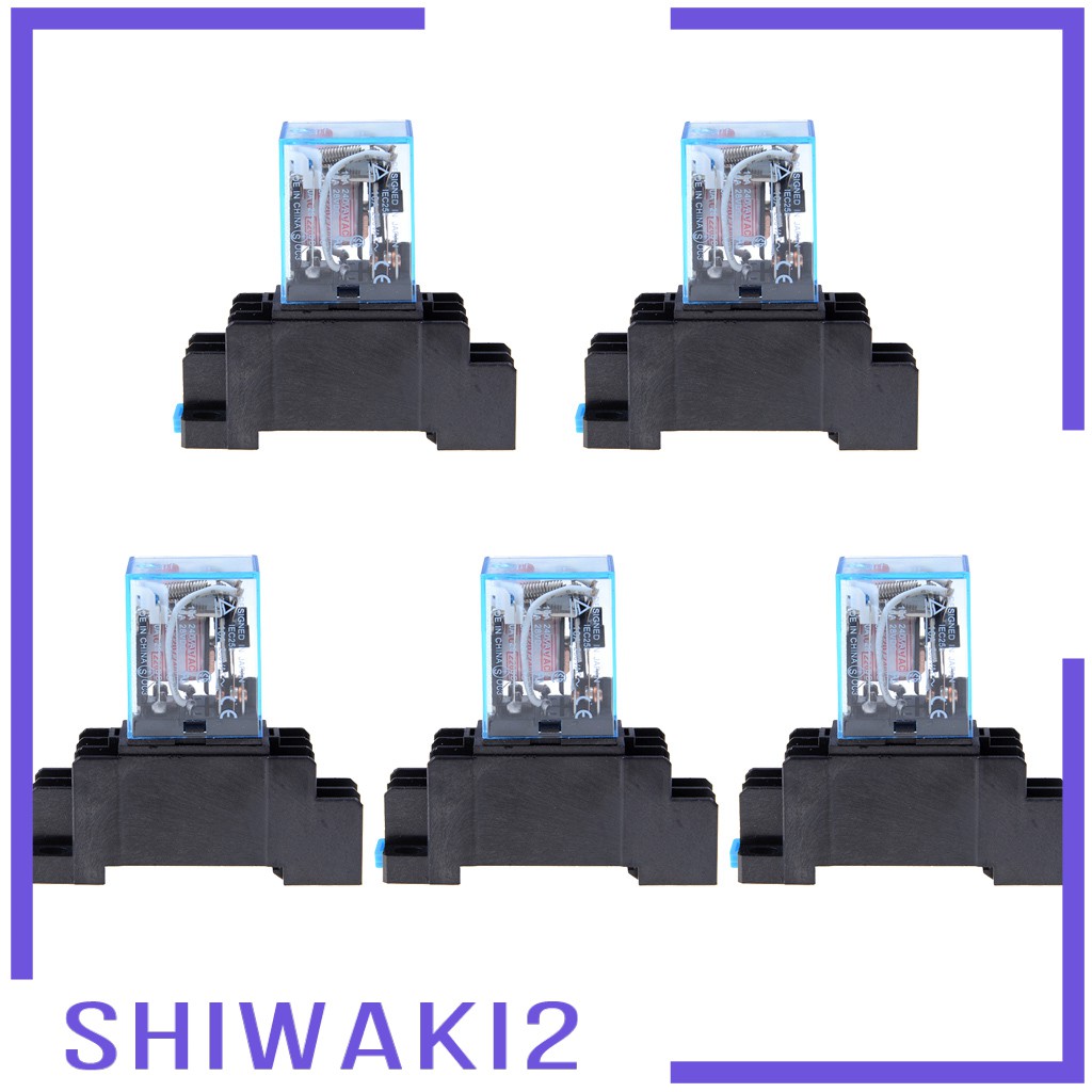 [SHIWAKI2] 5Pieces Mini Power Relays 8Pins Coil Power Relay