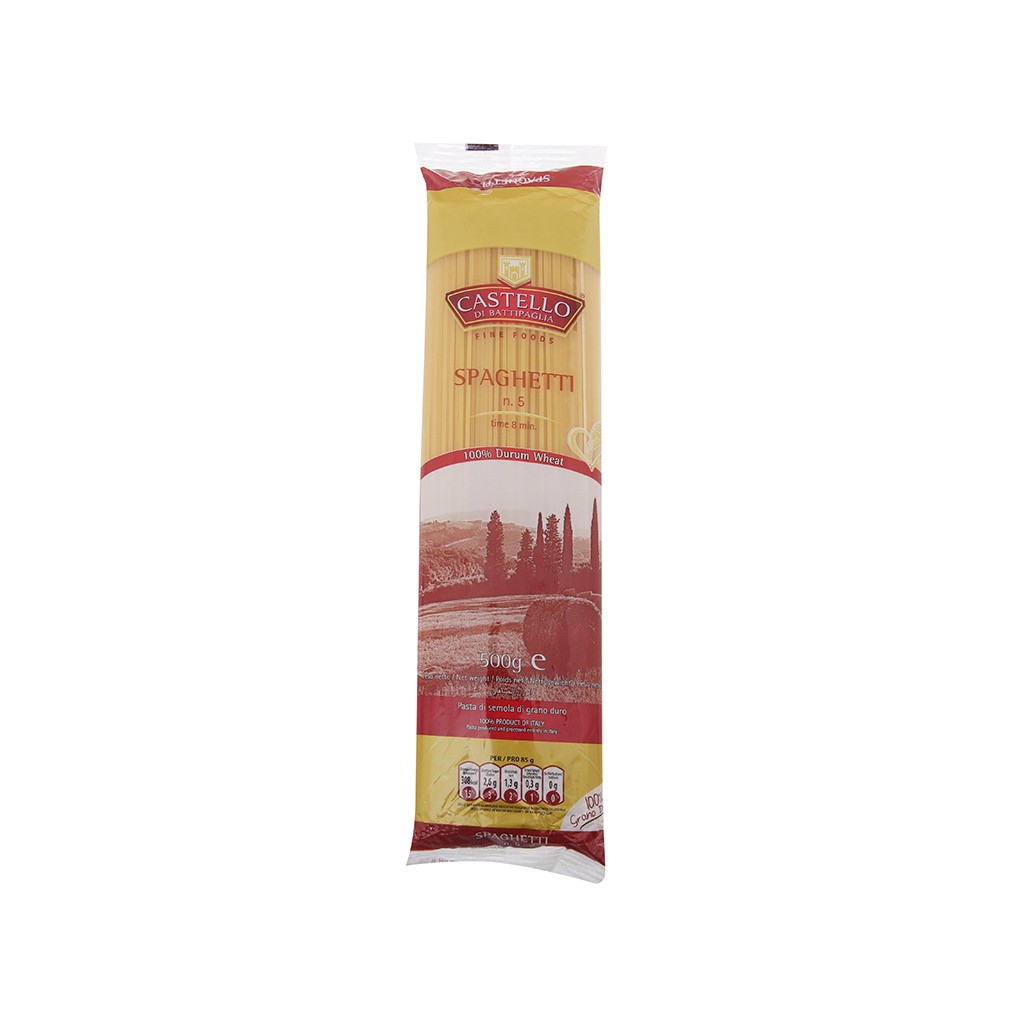 Mì Ý Spaghetti số 5 Castello gói 500g