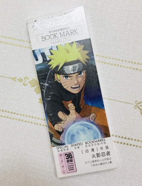 Bộ 36 bookmark anime naruto,đánh dấu trang anime naruto