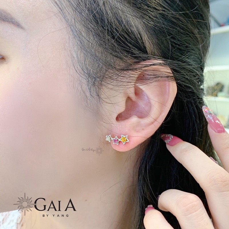 Bông tai đá tourmaline - Gaia By Yang