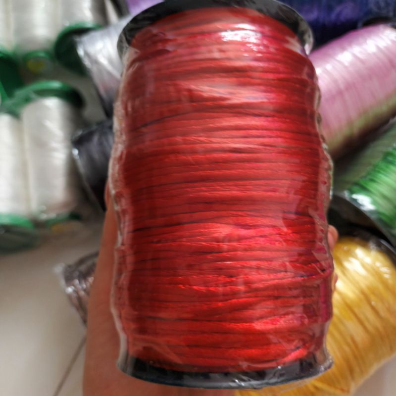 Cuộn dây tim 3mm chất dù bóng 200m nặng 550g làm handmade