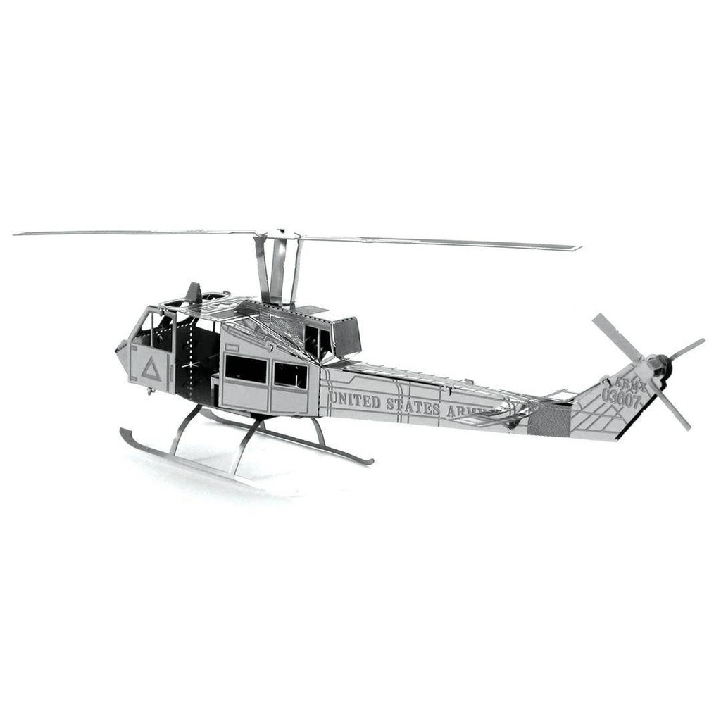 [Mã LIFETOYS1 giảm 30K đơn 99K] Mô hình 3D kim loại lắp ráp Máy bay UH-1 Huey [Chưa lắp]