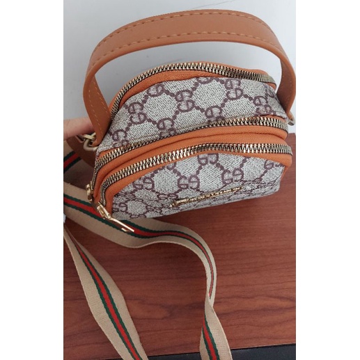 Túi xách đeo chéo nữ  3 ngăn nhỏ đẹp đi chơi sang chảnh, phong cách thời trang