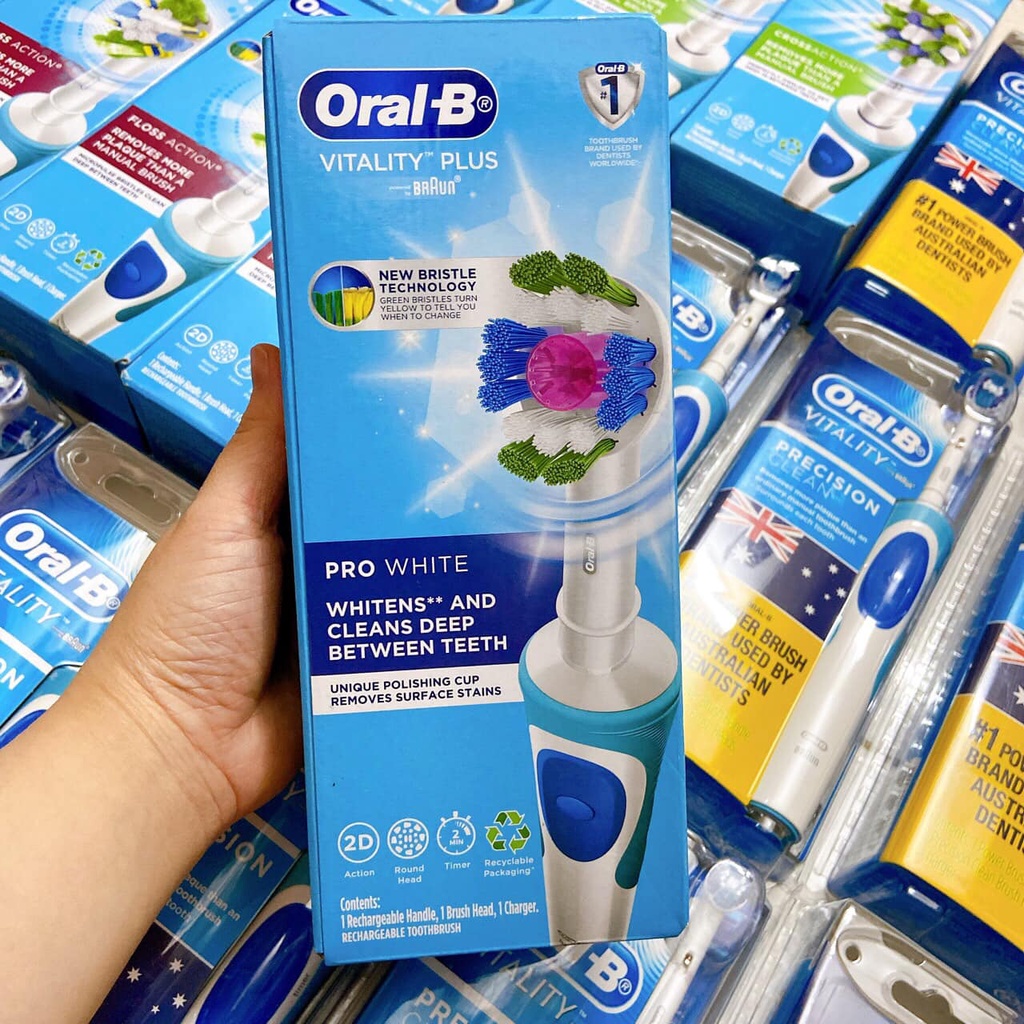 Bàn Chải Điện Oral B Vitality Plus Chính Hãng Úc [Mẫu Mới]