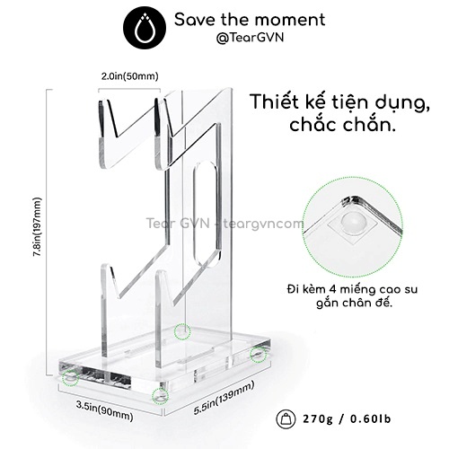 Giá đỡ 2 tầng bằng nhựa Acrylic cho tay cầm Playstation / Xbox / Nintendo Switch