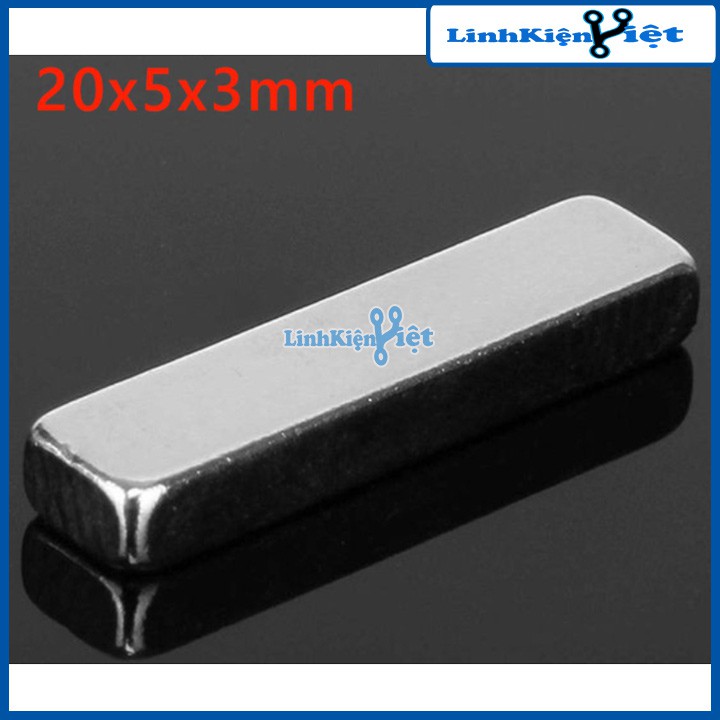 Nam Châm Đất Hiếm Chữ Nhật 20x5x3(mm)