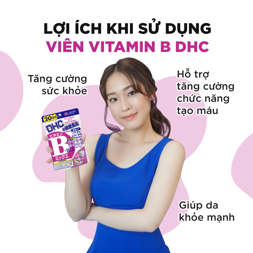 Viên uống vitamin B DHC tổng hợp gồm 8 loại vitamin nhóm B 30 ngày Nhật Bản
