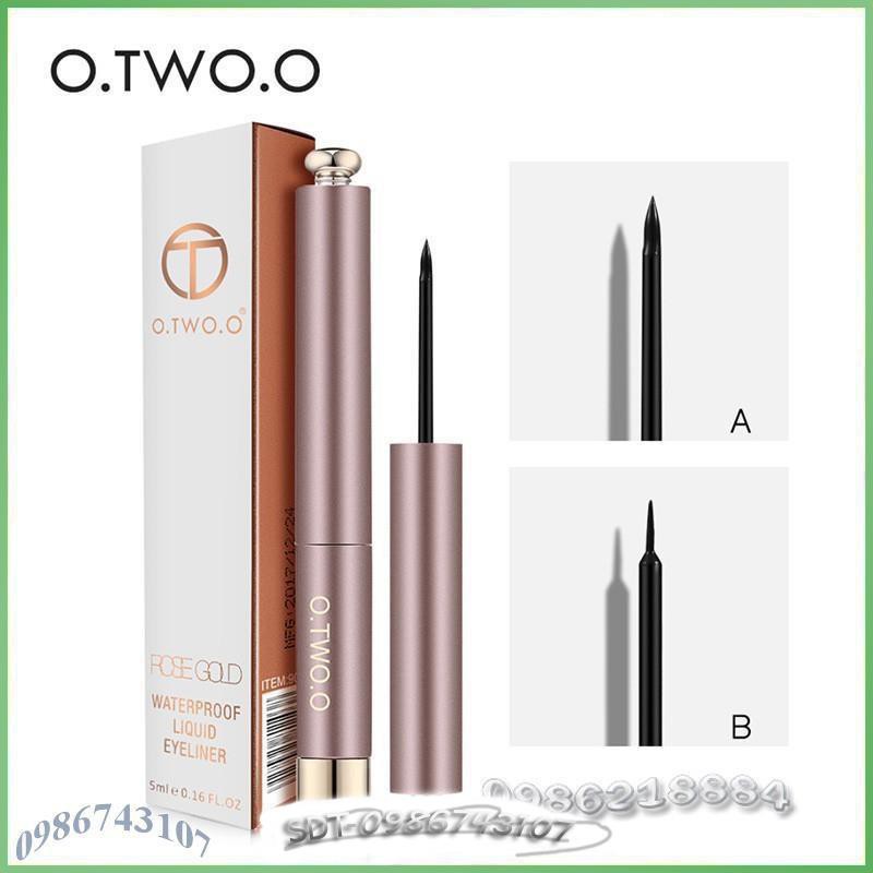 Bút kẻ mắt dạng nước O.TWO.O Rose Gold Waterproof Liquid Eyeliner ARE2