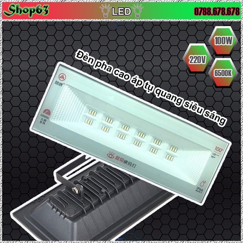 Đèn pha LED cao áp tụ quang 100W 200W - ánh sáng trắng (sử dụng điện 220V - vỏ nhôm tản nhiệt chống nước tốt)