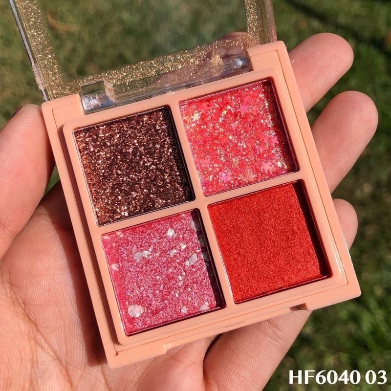 Bảng màu mắt mini 4 màu lắp lánh SIVANNA COLORS MOON AND STAR MINI PALETTE HF6040