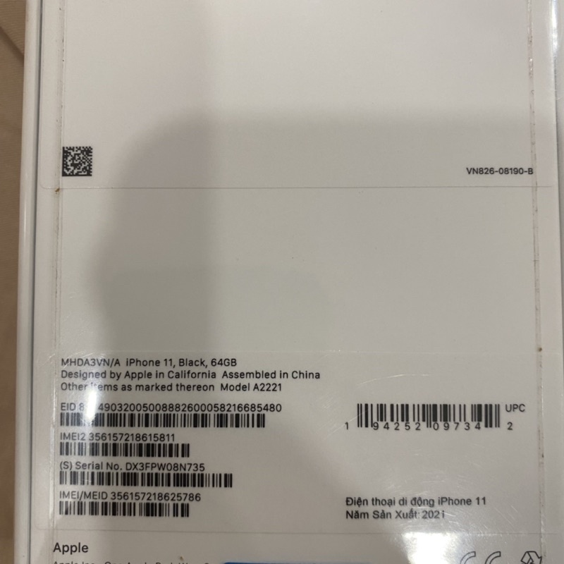 Điện Thoại iPhone 11 64GB  - Đen-New-Bảo hành hãng