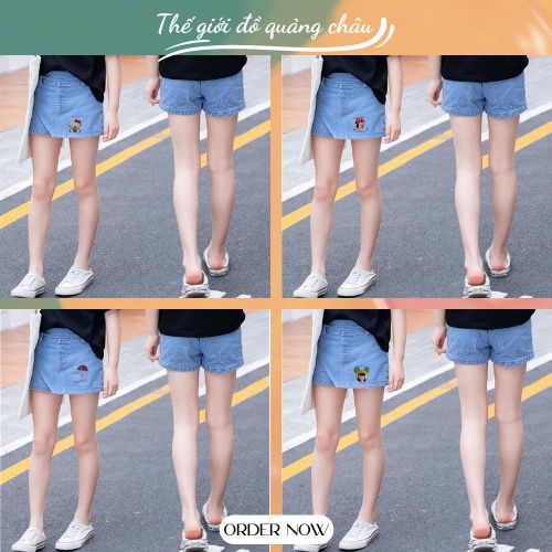 Quần Short Hảng Quảng Châu Cao Cấp Cho Bé Gái 4-9 Tuổi Giả váy Chữ A Phong Cách Hàn Quốc (QB4)