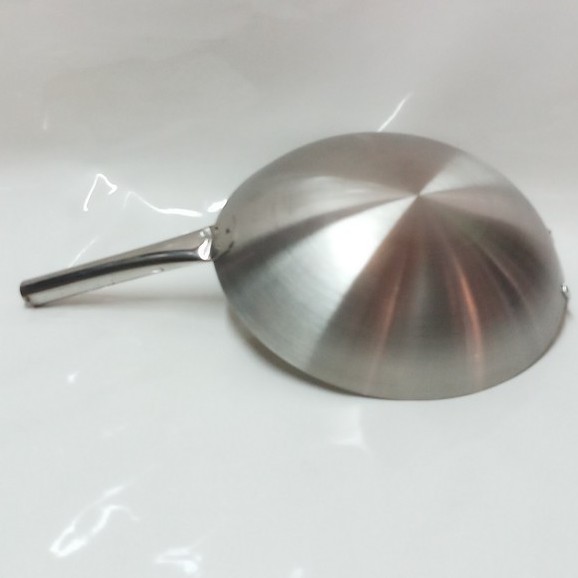 Chảo Thép Chống dính tay Cầm Inox Loại Màu Trắng Size 24cm ( dùng cho nhà hàng )