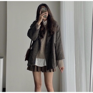 Áo vest dạ kẻ