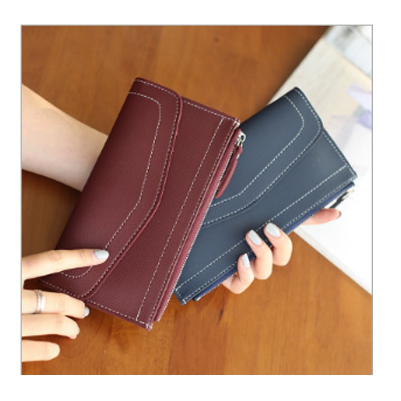 Ví Nữ Cầm Tay Basic Mỏng Nhẹ Dáng Bìa Thư Siêu Xinh V946 – Video Thật