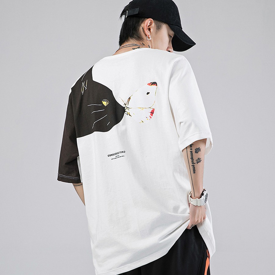 Áo phông đôi dáng rộng MÈO KAT-unisex cotton 100%